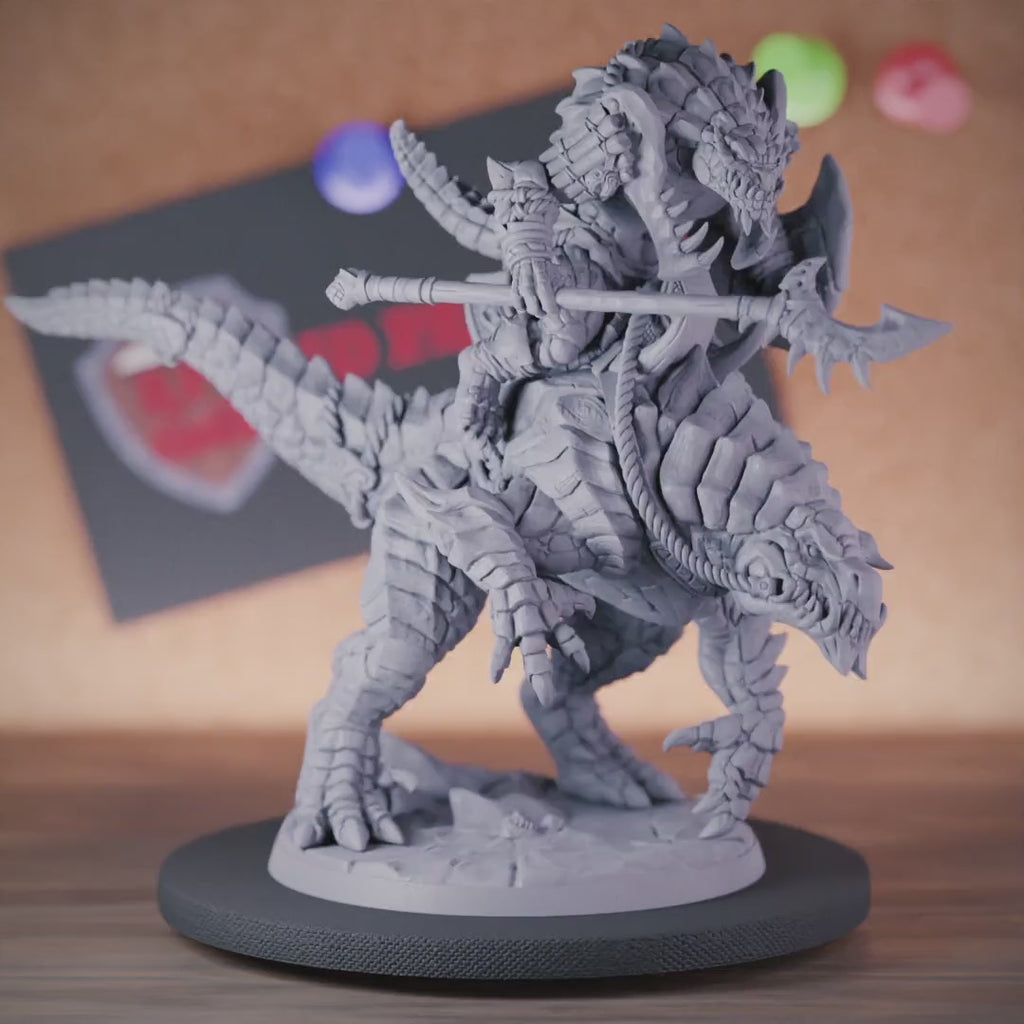Lizardfolk 5e | DnD Lizardfolk Dinosaur Duo Miniature