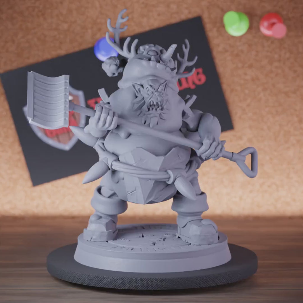 Orc 5e | DnD Snowman Christmas Orc Miniature