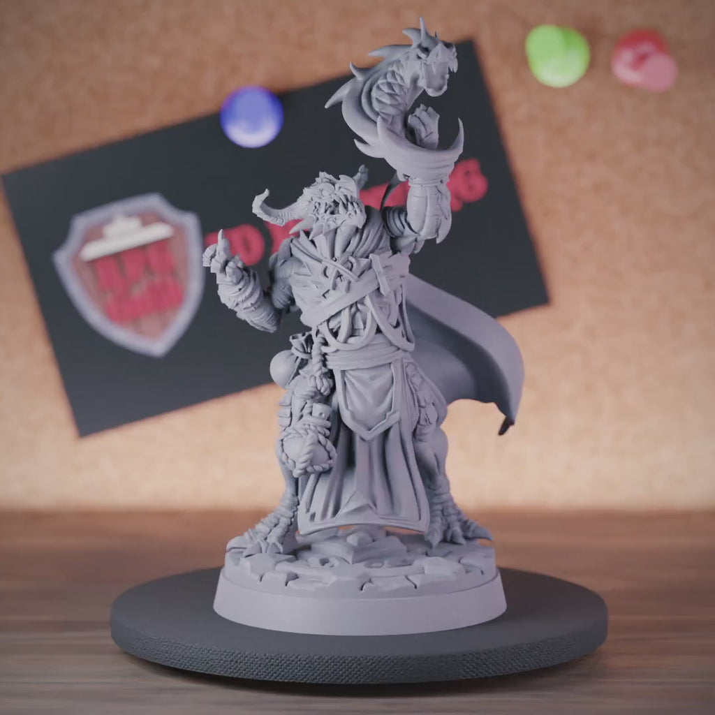 Dragonborn 5e | DnD Dragon Fire Warlock Miniature