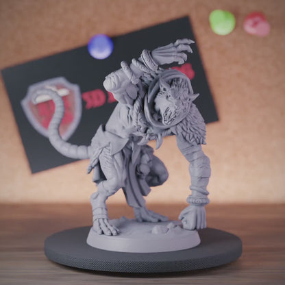 Ratmen 5e | DnD Ratmen Brute Fighter Miniature