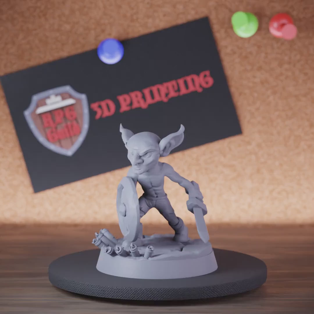 Goblin 5e | DnD Goblin Warrior Shield Monster Miniature