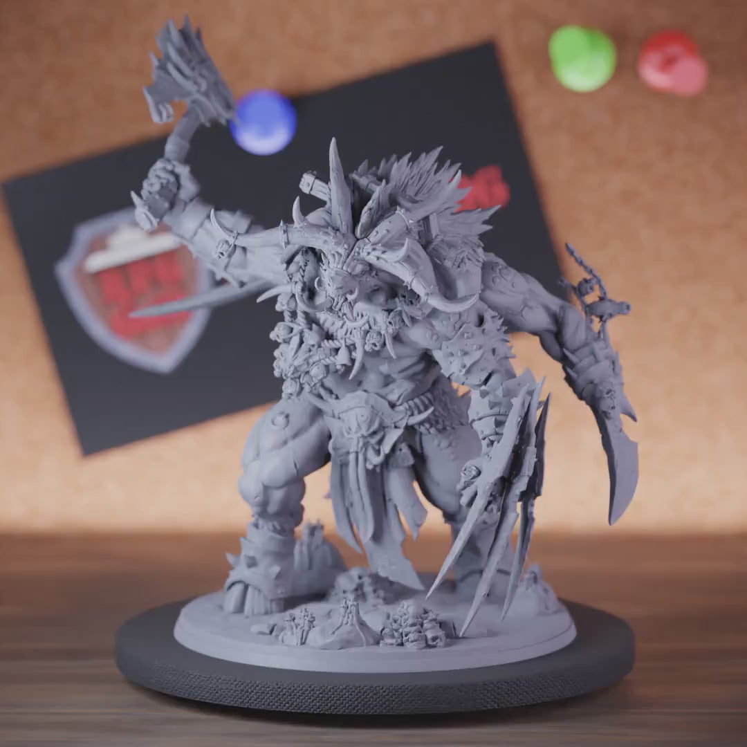 Warlord 5e | DnD Minotaur Tribal Beastman Miniature