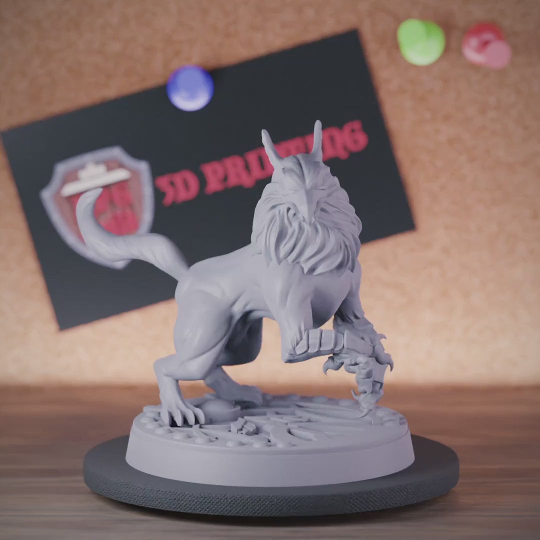 Griffon 5e | DnD Standing Griffon Creature Miniature