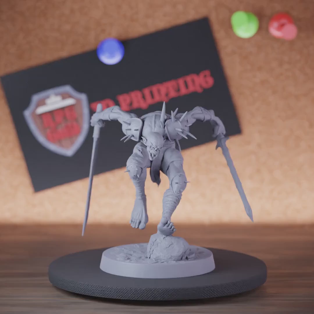 Ghoul 5e | DnD Double Sword Ghoul Assassin Miniature