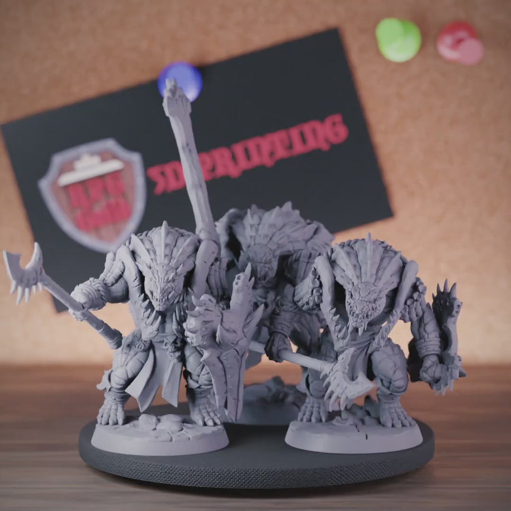 Lizardfolk Set 5e | DnD Set of 3 Miniatures