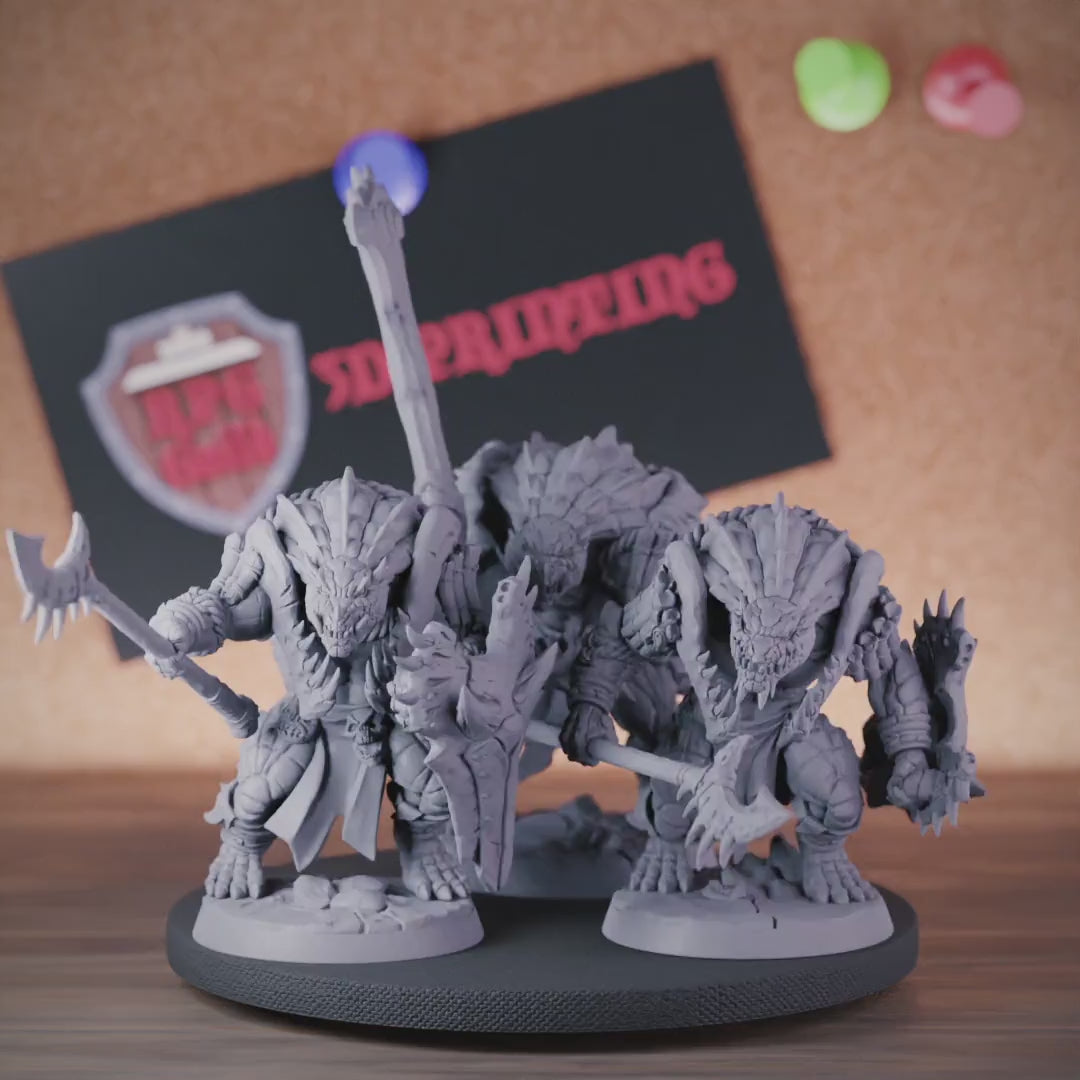 Lizardfolk Set 5e | DnD Set of 3 Miniatures