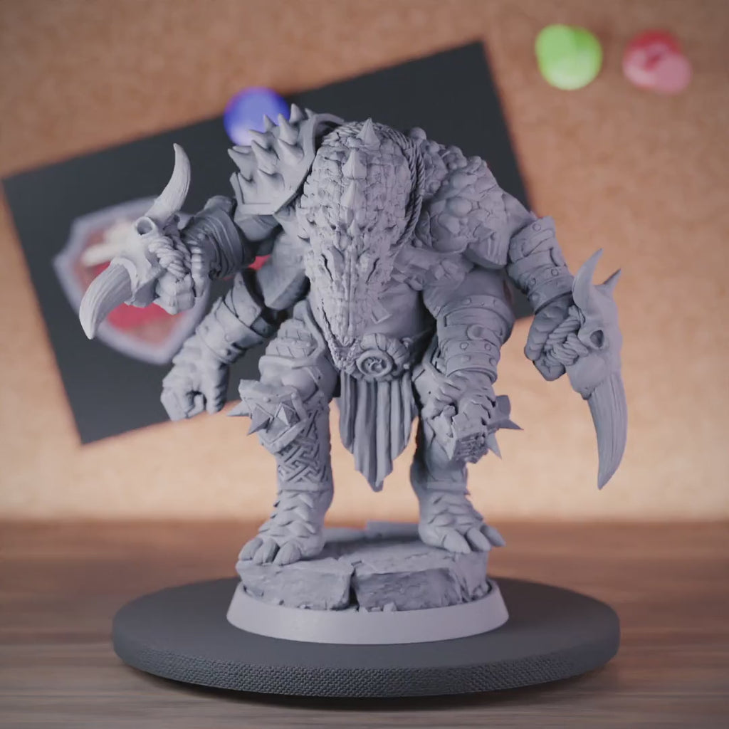 Crocodilian 5e | DnD Barbarian Brute Crocodilian Miniature