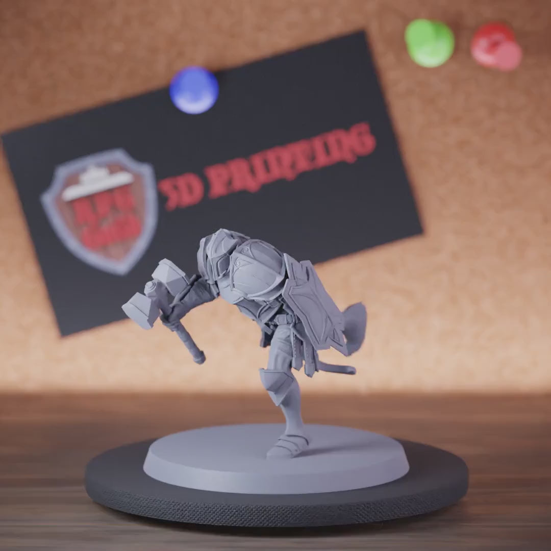 Paladin 5e | DnD Bastion Paladin Defender Hammer Miniature