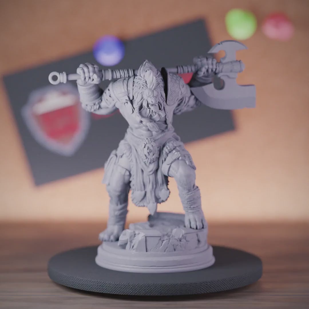 Barbarian 5e | DnD Barbarian Leonin Ezeqial Miniature