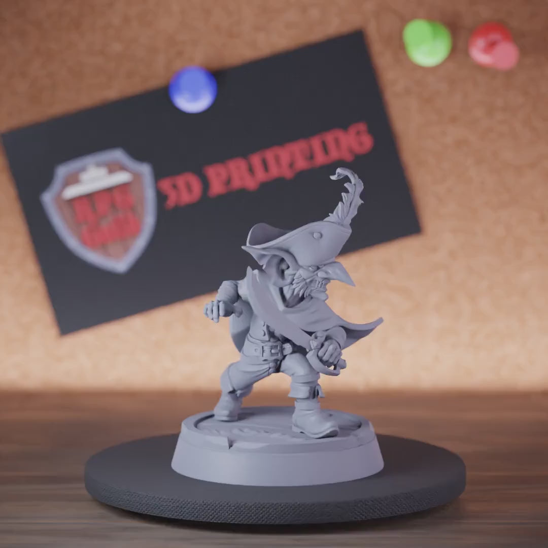 Pirate 5e | DnD Goblin Legendary Corsair Miniature