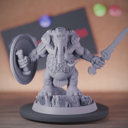 Oliphant 5e | DnD Elephant Gladiator Oliphant Warrior Miniature