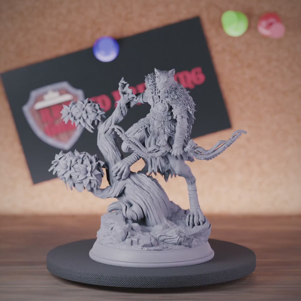 Tabaxi 5e | DnD Hunter Tabaxi Ranger Beastmaster Miniature