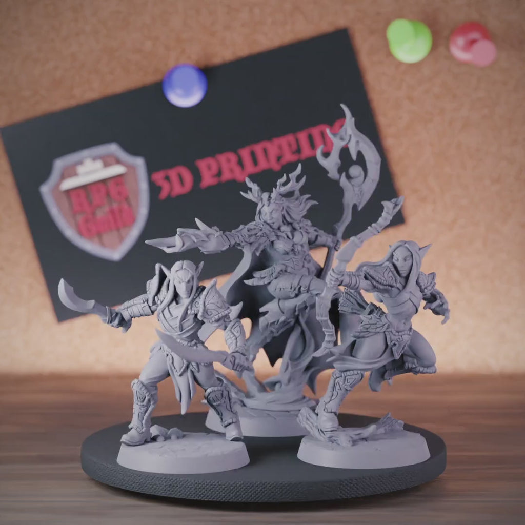 Elf 5e | DnD Set of Elf Fighters Miniatures