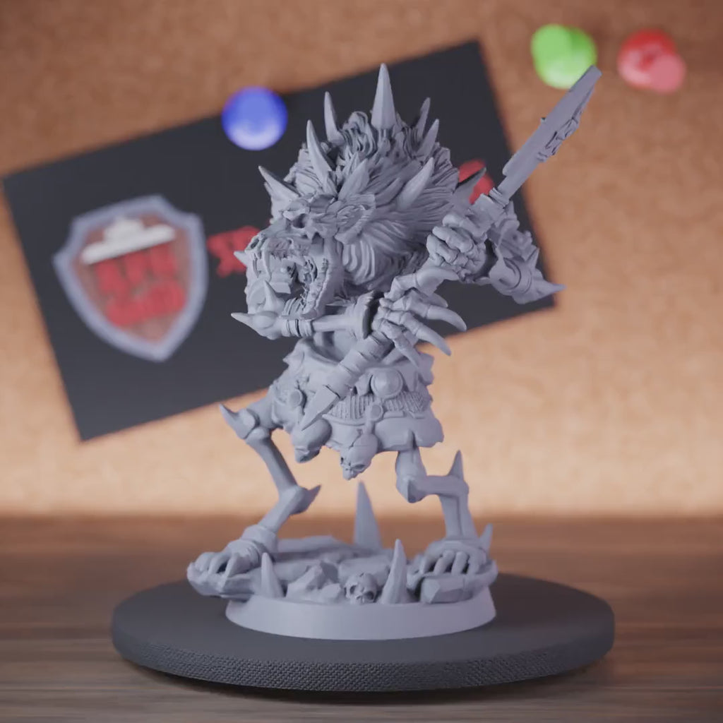 Gnoll 5e | DnD Bone Undead Gnoll Warrior Monster Miniature