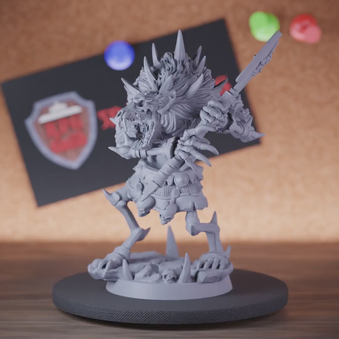 Gnoll 5e | DnD Bone Undead Gnoll Warrior Monster Miniature