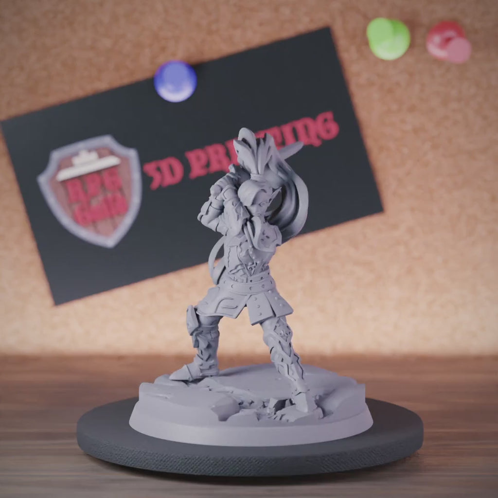 Elfe 5e | DnD Weibliche Elfenkämpferin (Miniatur)