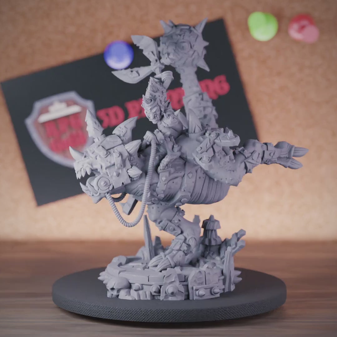 Goblin 5e | DnD Goblin Dinosaur Rider Miniature
