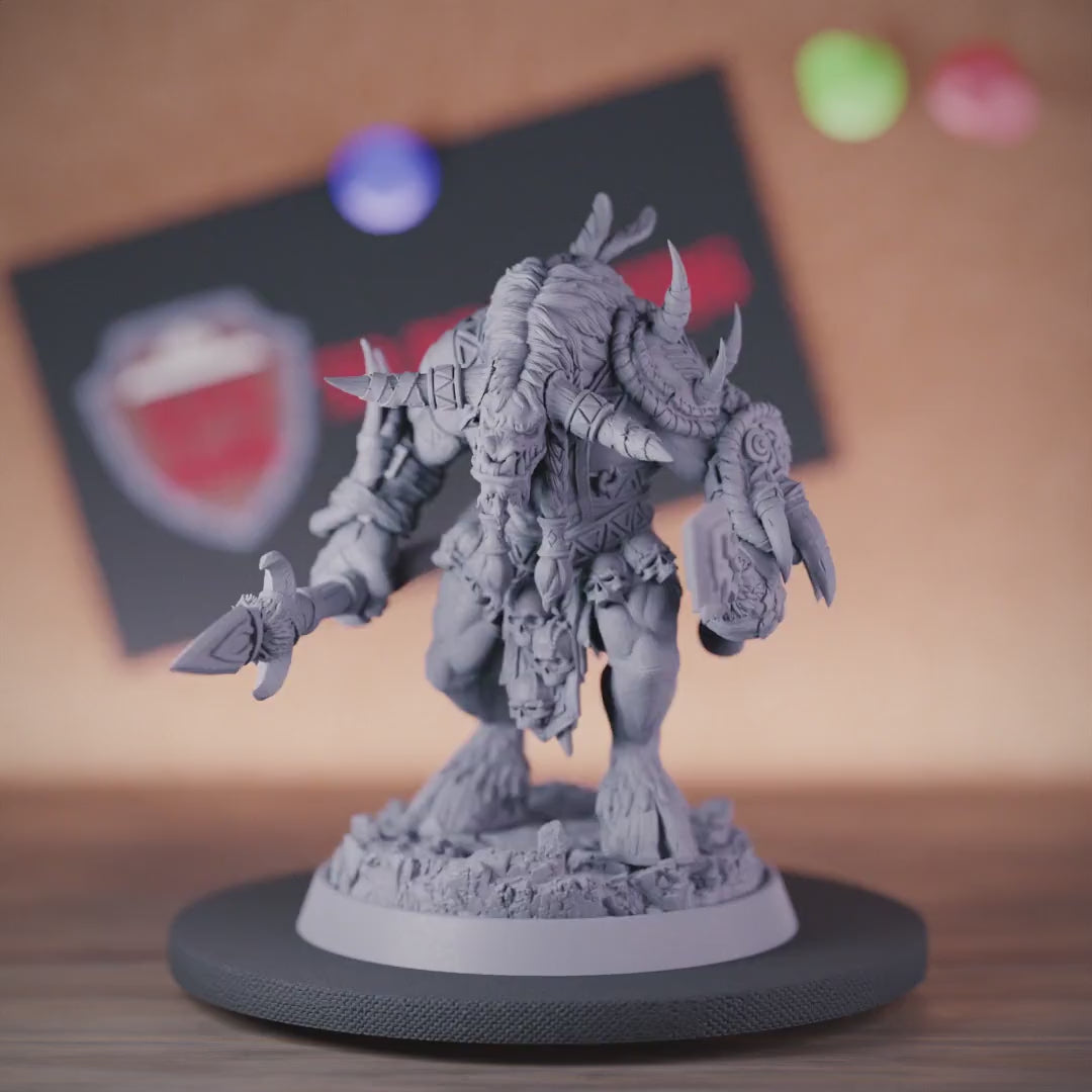 Tauren 5e | DnD Tauren Tribal Spearman Miniature