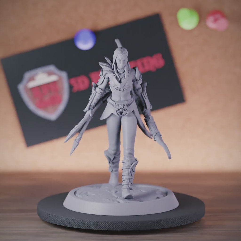 Ranger 5e | DnD Weibliche Menschliche Amazonen-Ranger-Miniatur 