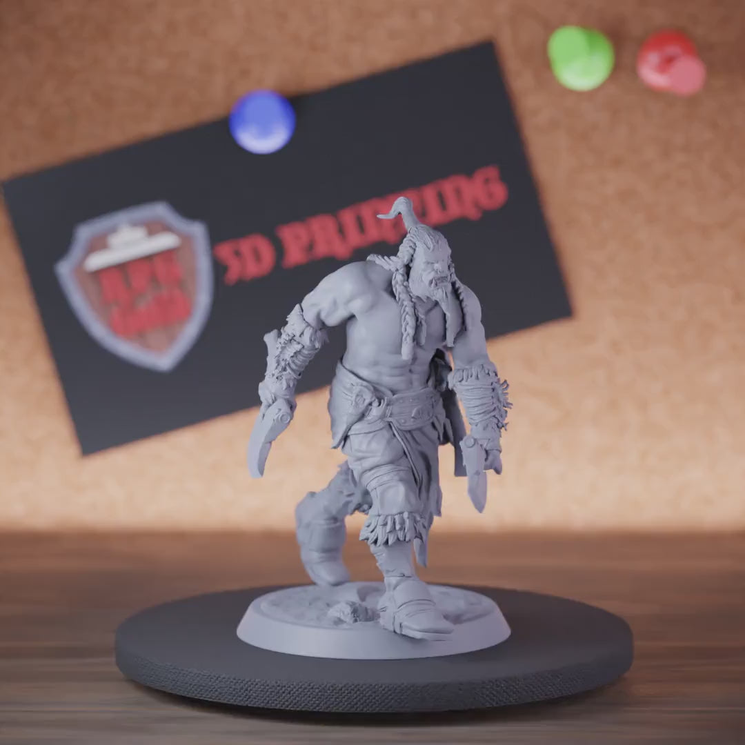 Orc 5e | DnD Orc Barbarian Soldier Miniature