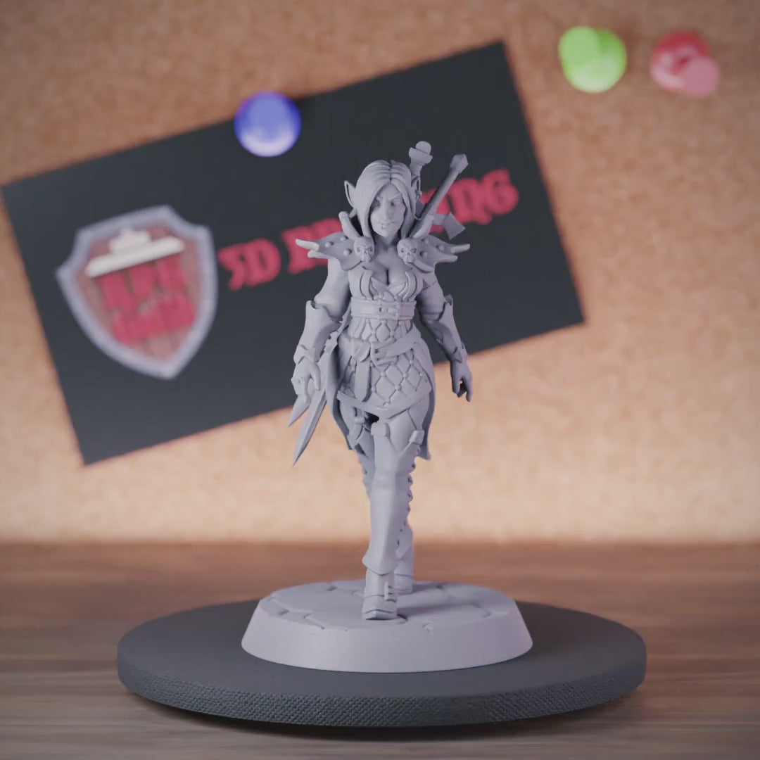 Vampire 5e | DnD Female Vampire Rogue Miniature