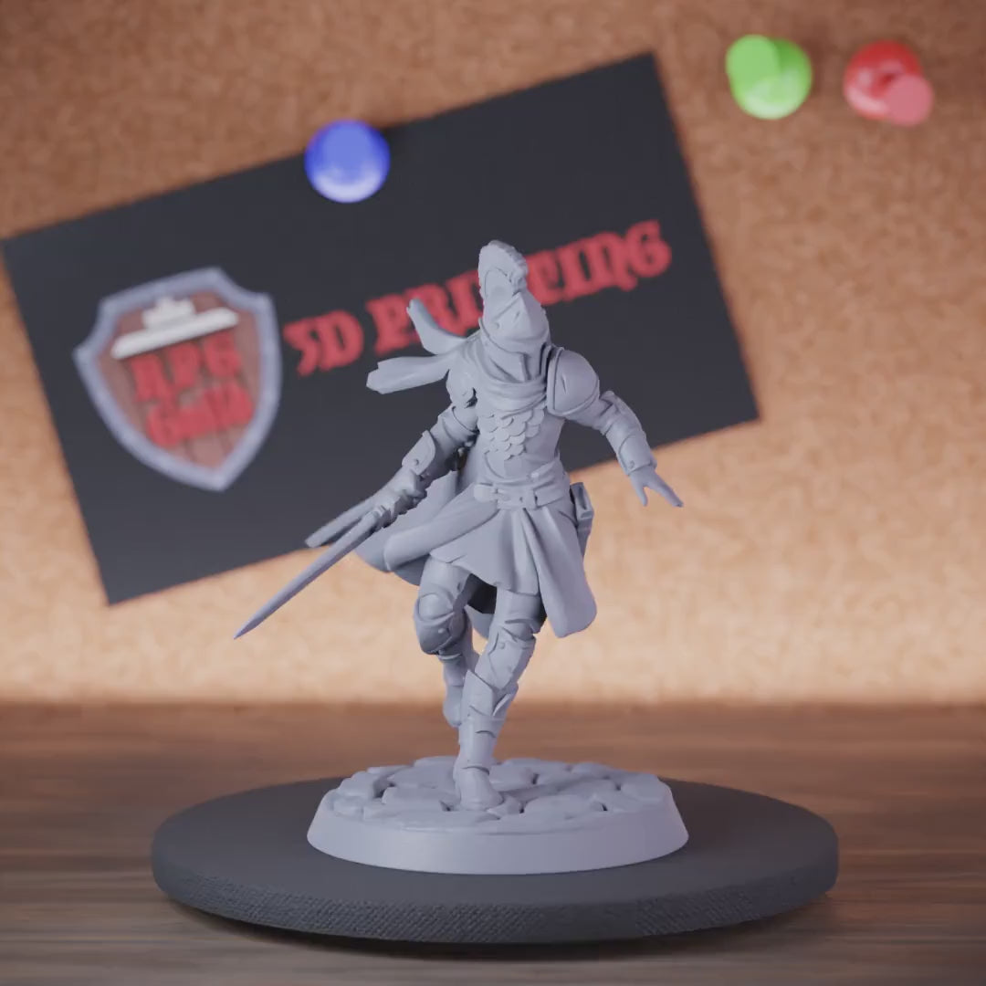 Kämpfer 5e | DnD Gepanzerter Langschwertritter Miniatur 