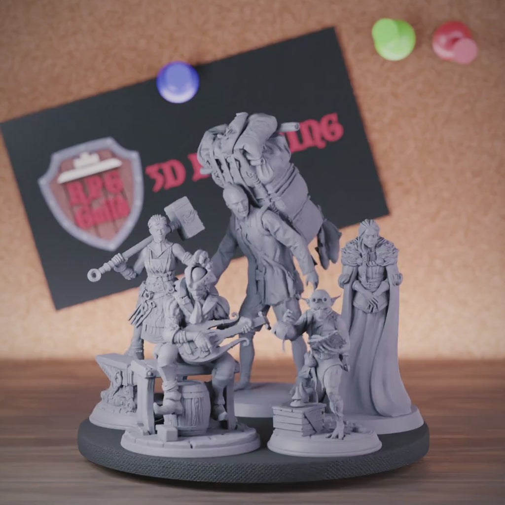 NPC Set 5e | DnD Set of 5 Miniatures