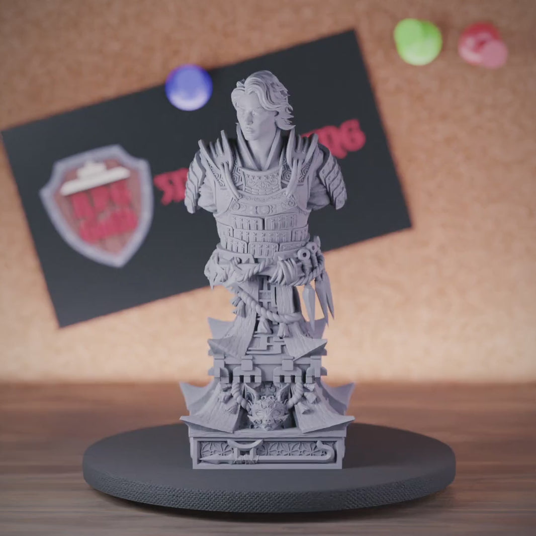 Samurai Fighter Bust | DnD Fighter Miniature