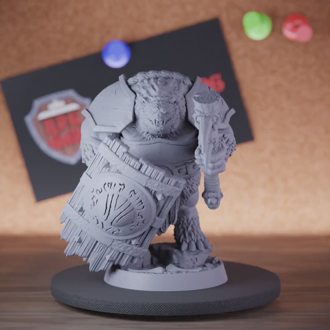Werebear 5e | DnD Werebear Guard Greatclub Miniature