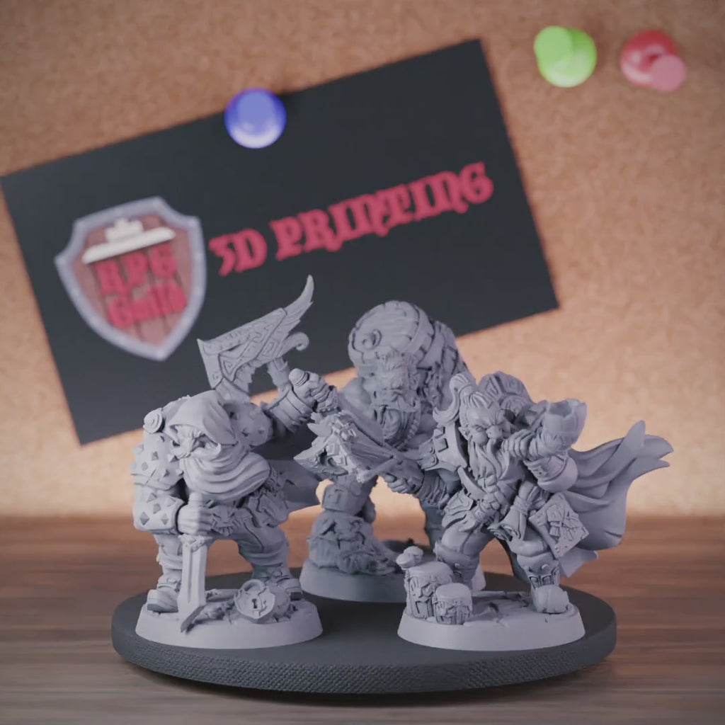 Dwarf Set 5e | DnD Warriors Set of Miniatures