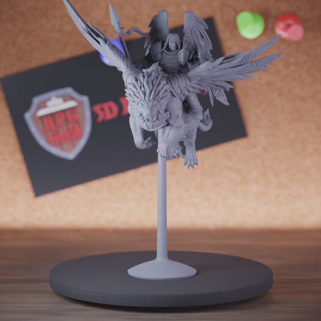 Celestial 5e | DnD Celestial Fighter Angel Rider Miniature