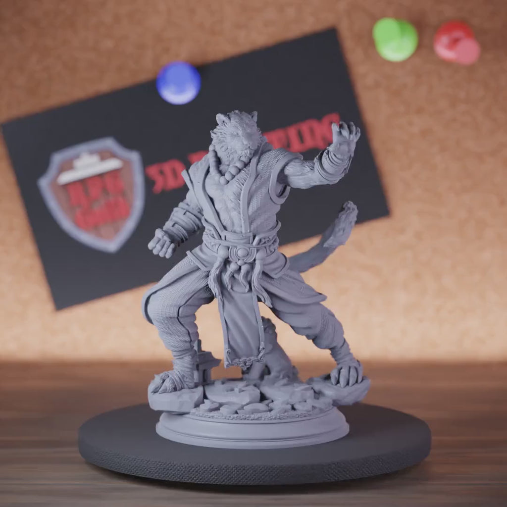 Monk 5e | DnD Tabaxi Graceful Monk Miniature