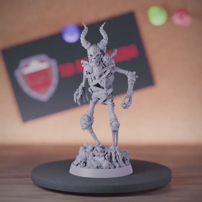 Undead 5e | DnD Undead Tiefling Skeleton Miniature