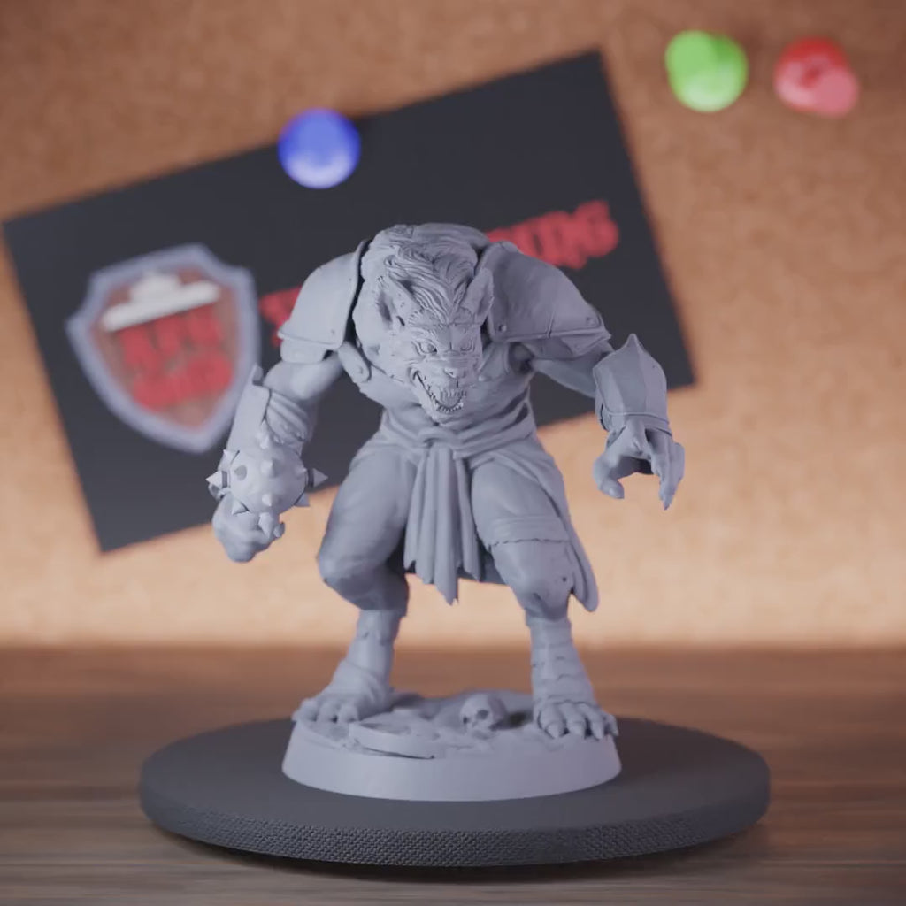 Gnoll 5e | DnD Gnoll Barbarian Mace Warrior Miniature