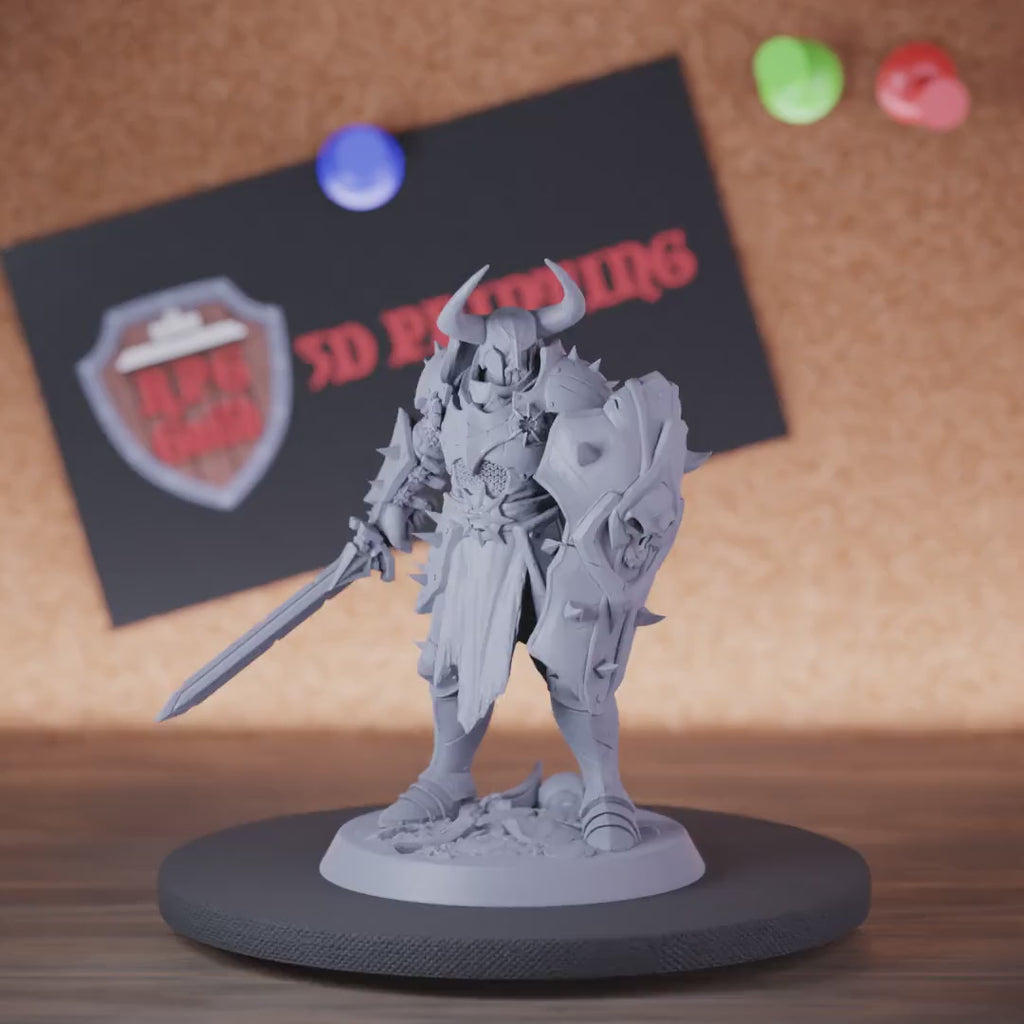 Death Knight 5e | DnD Undead Sword Shield Miniature