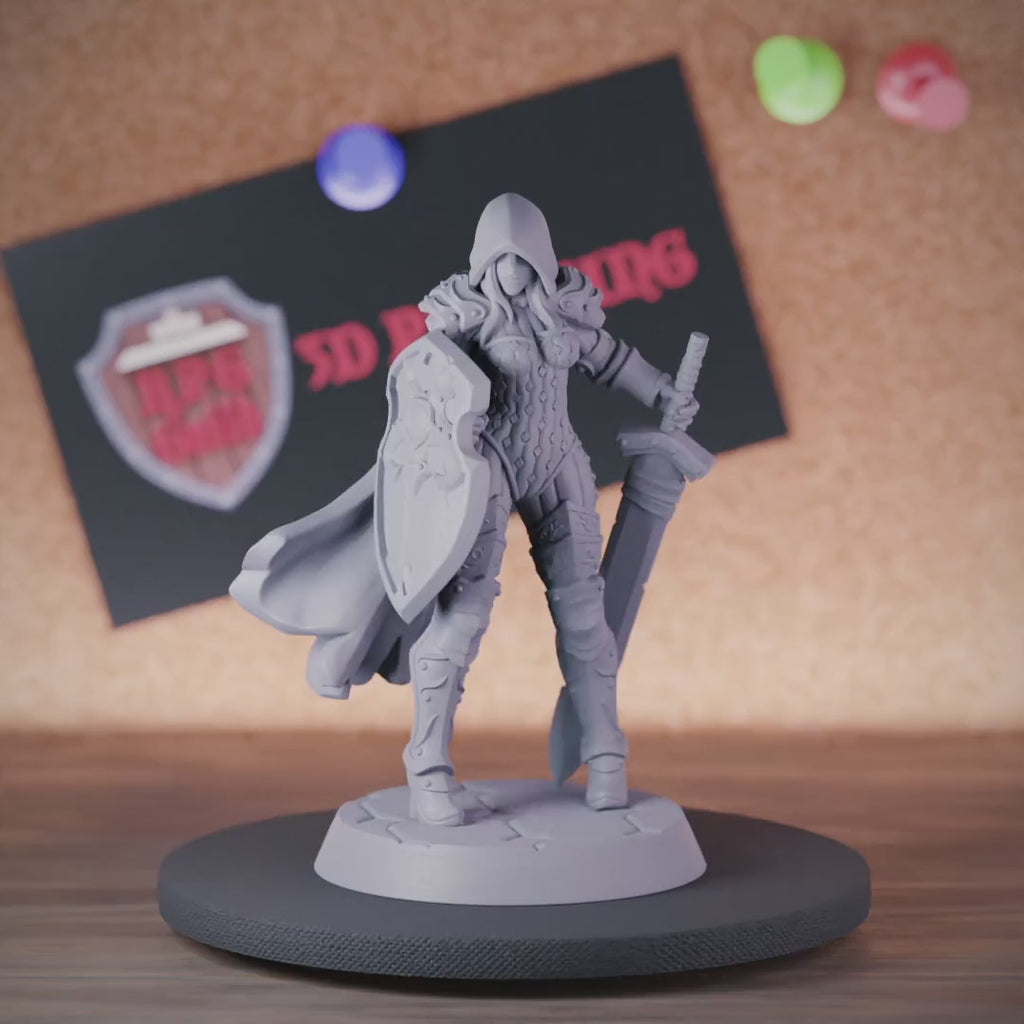 Fighter 5e | DnD Fighter Female Vanguard Miniature
