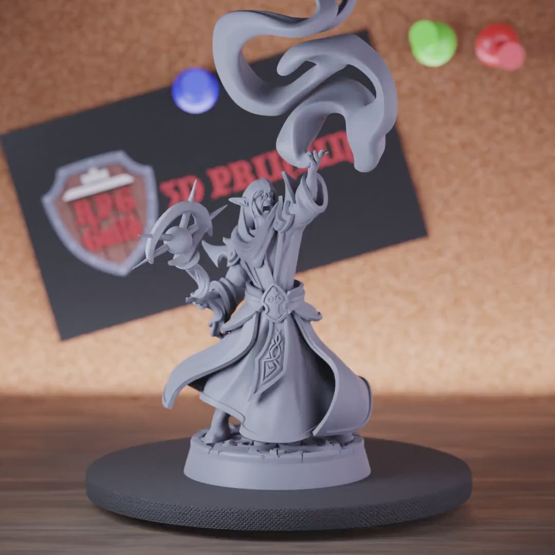 Necromancer 5e | DnD Elf Necromancer Sorcerer Miniature