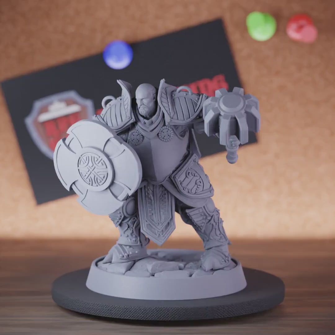 Paladin 5e | DnD Paladin Captain Cleric Shield Miniature