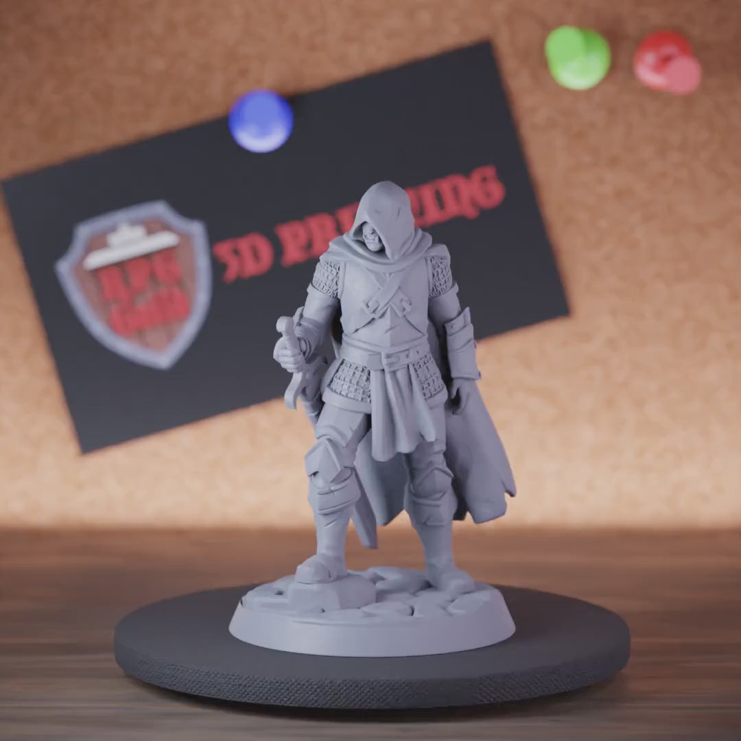 Halbork 5e | DnD Halbork-Ritter-Waldläufer-Miniatur