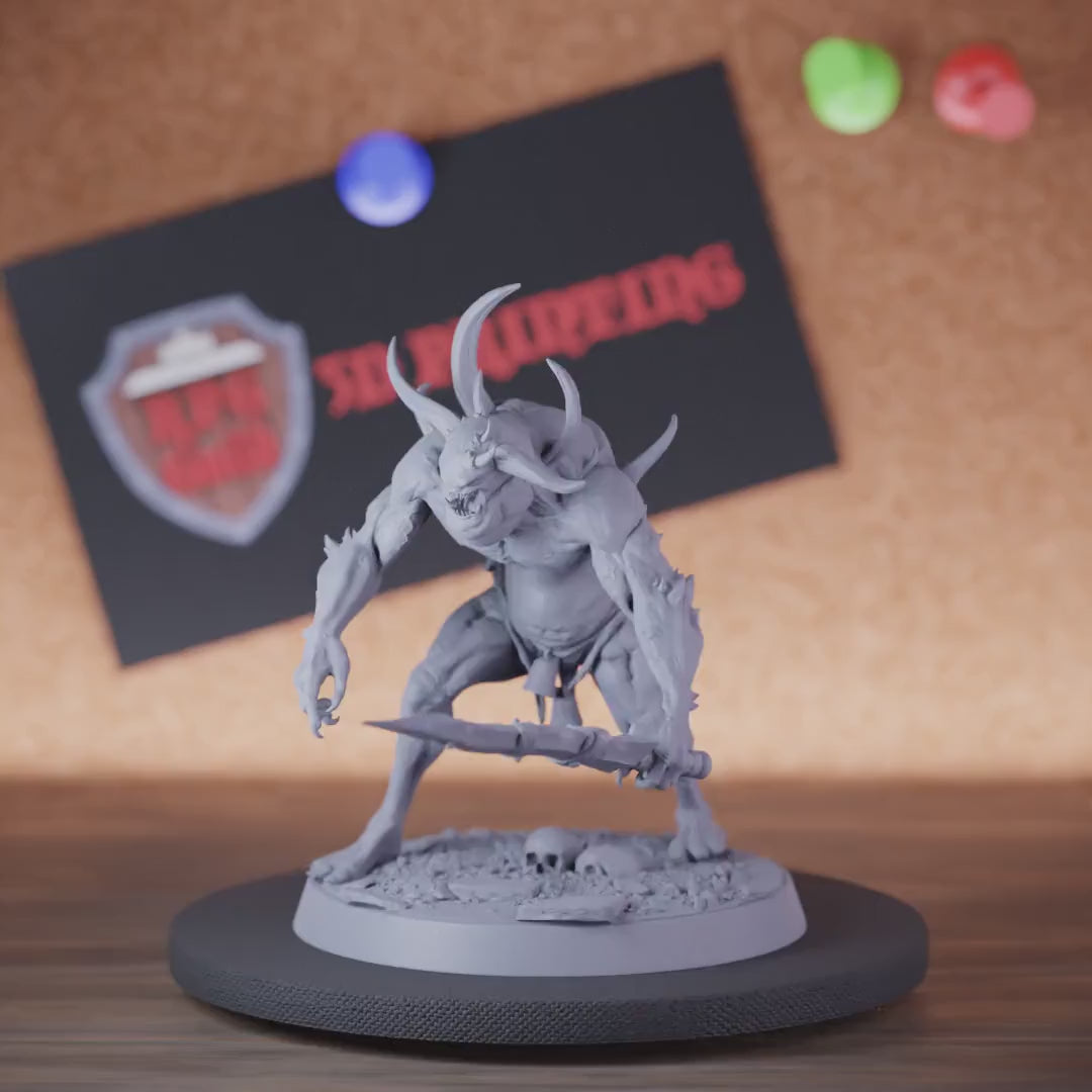 Demon 5e | DnD Demon Servant Hell Sword Miniature