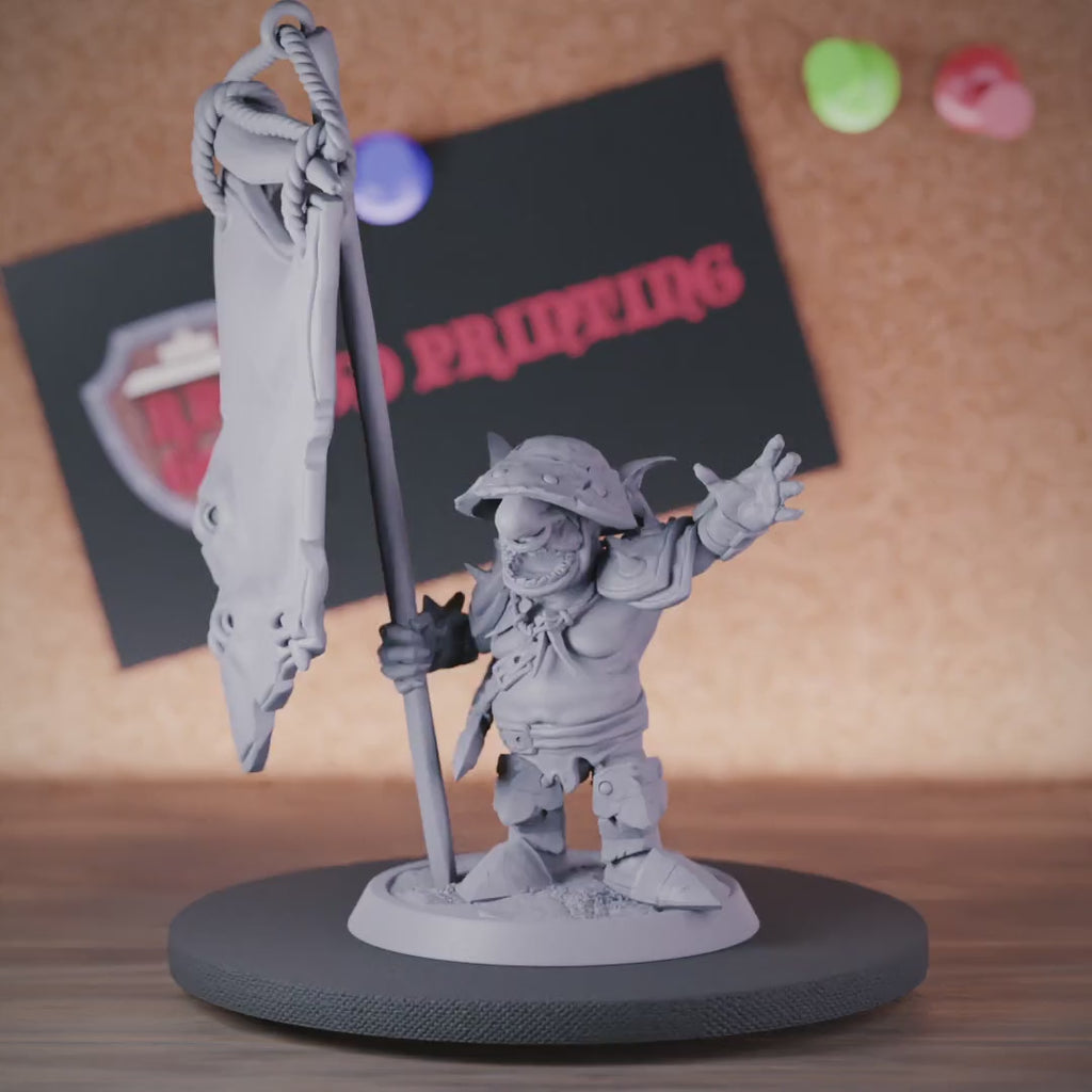 Goblin 5e | DnD Goblin Bannerman Warrior Monster Miniature
