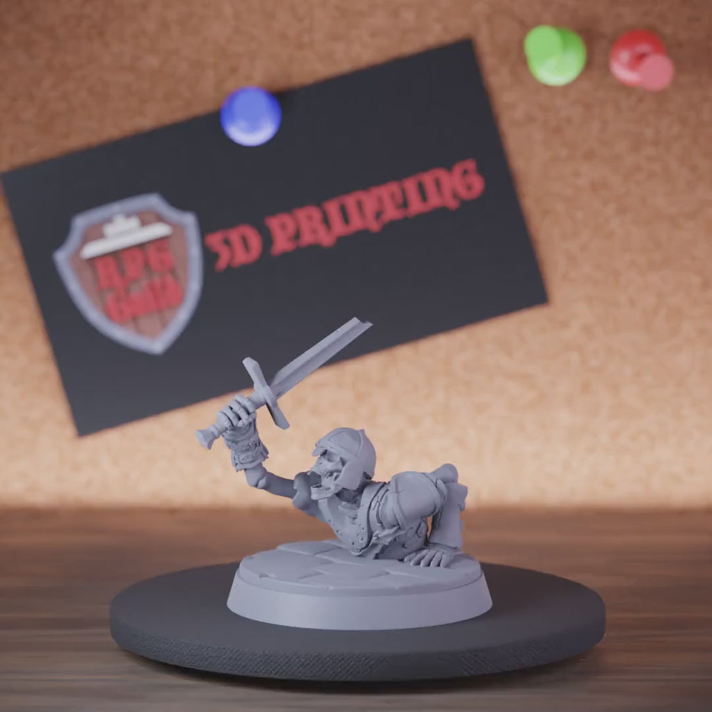 Skeleton 5e | DnD Crawling Skeleton Warrior Monster Miniature