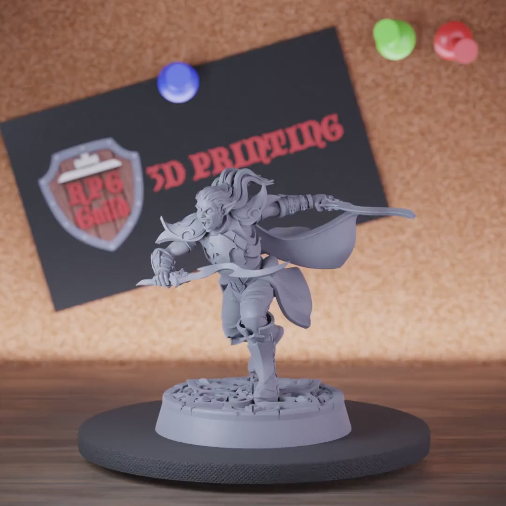 Elf 5e | DnD Elf Rogue Fighter Sword Miniature