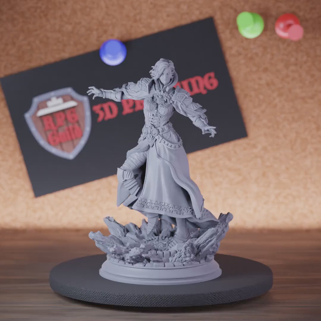 Warlock 5e | DnD Female Warlock Elf Warrior Miniature