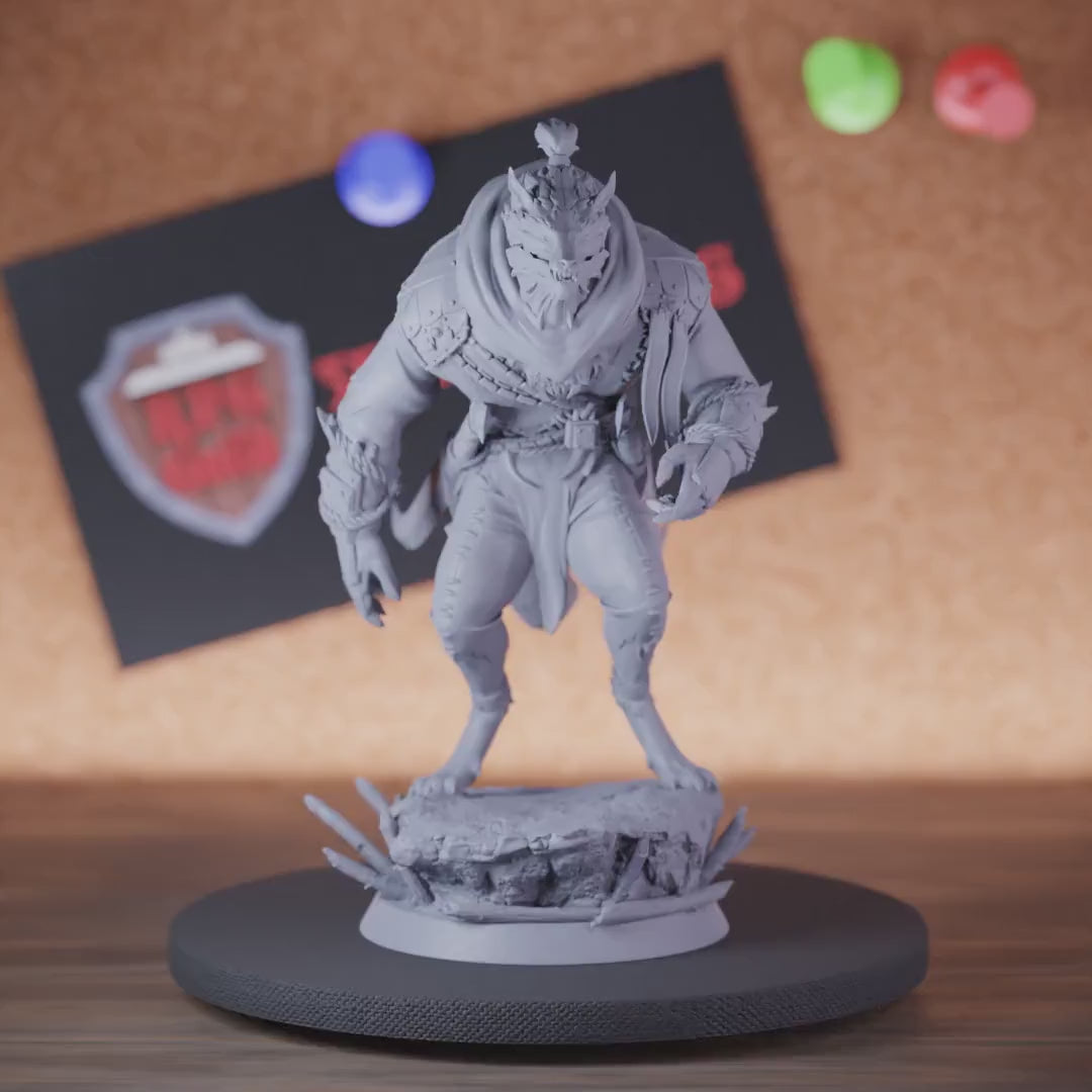 Werewolf 5e | DnD Werewolf Boss Guardian Miniature