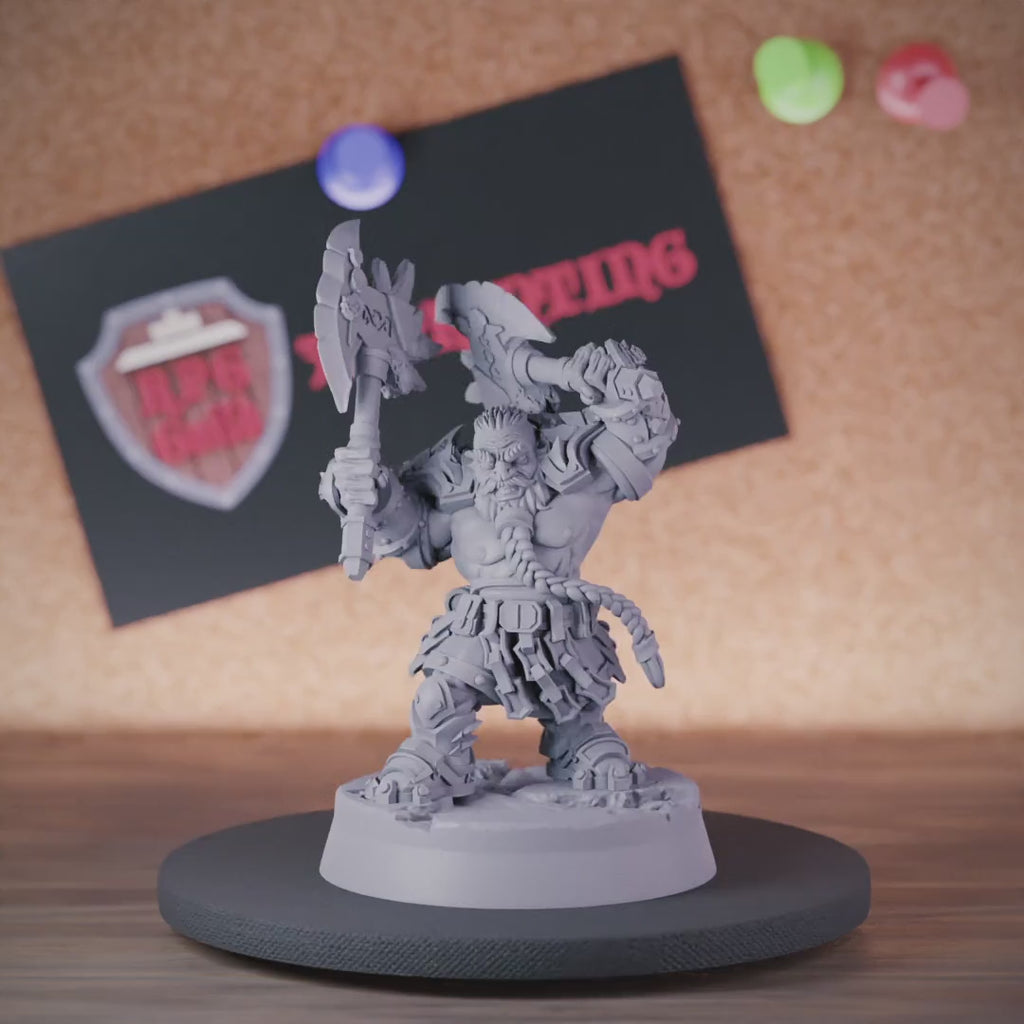Dwarf 5e | DnD Dwarf Barbarian Berserker Miniature