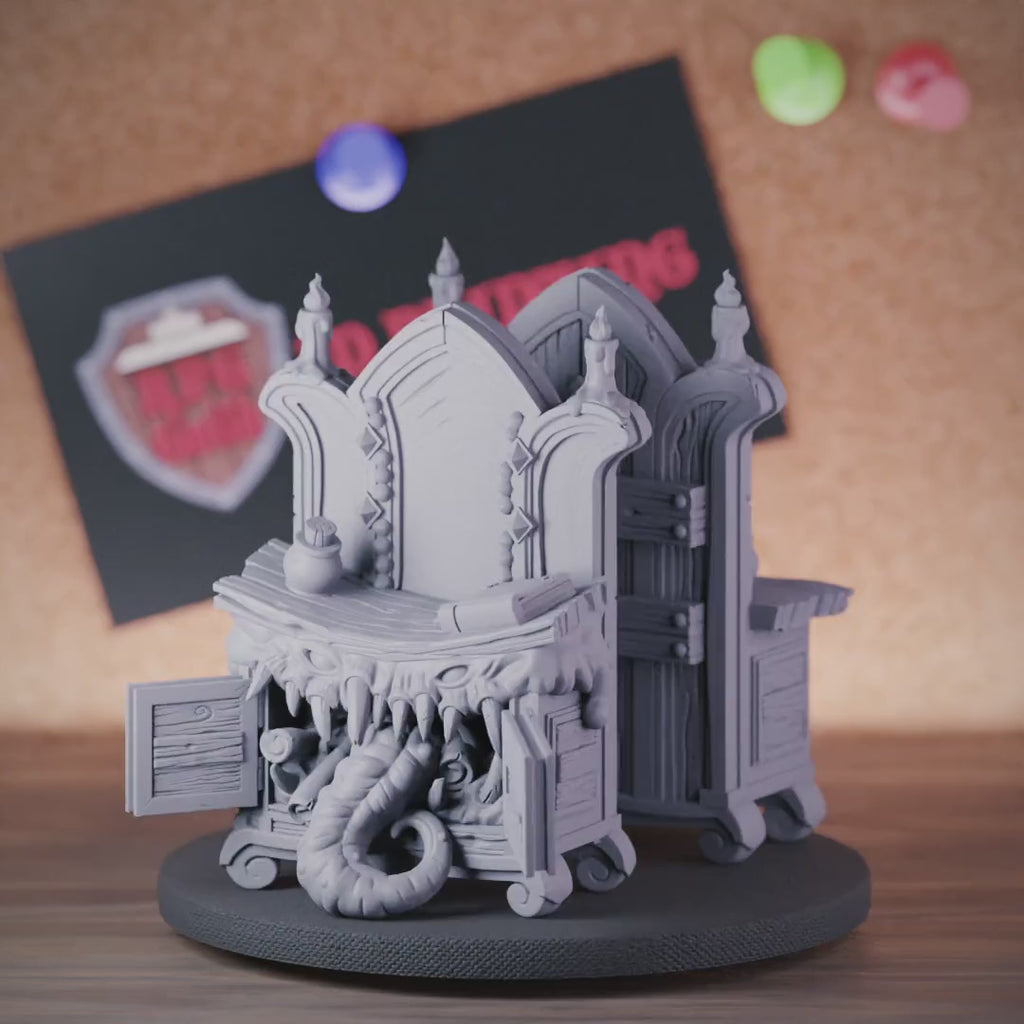Mimic 5e | DnD Cupboard Furniture Mimic Miniature