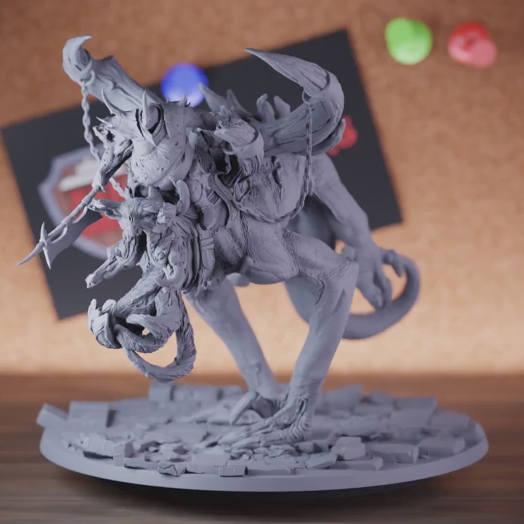 Demon 5e | DnD Demon Glutton Rider Warrior Miniature