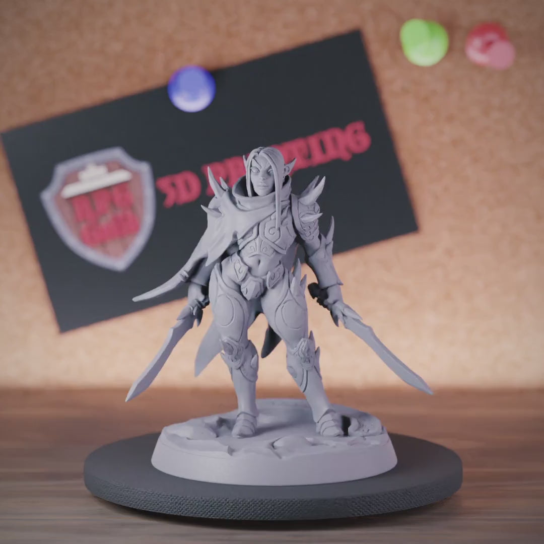 Drow 5e | DnD Female Marauder Warrior Miniature