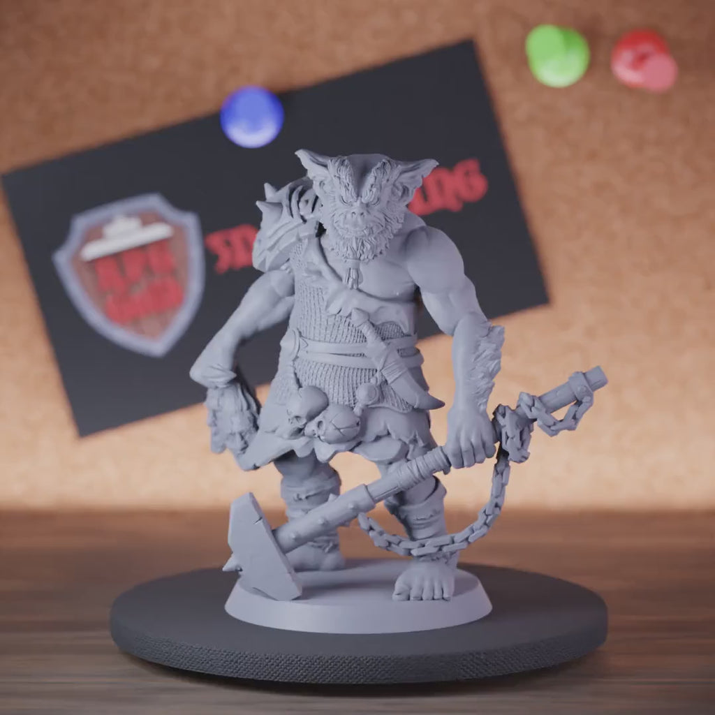 Bugbear 5e | DnD Bugbear Barbarian Boss Monster Miniature